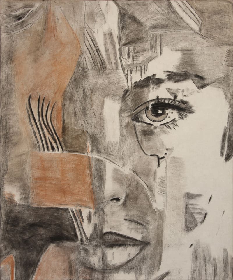 Soft Divide, Charcoal/Pastel, Hersée Carine