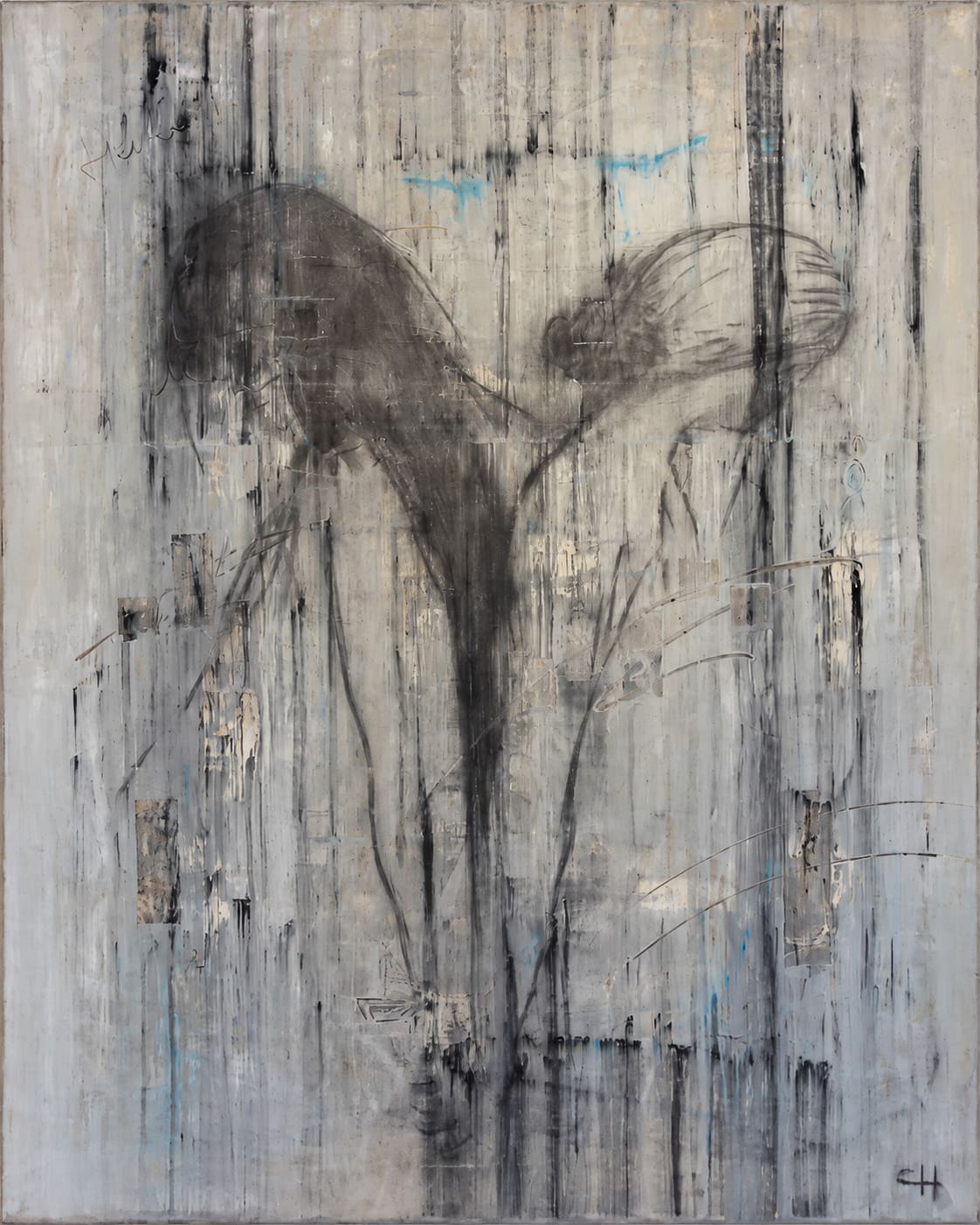 This is the past, Acrylic/Charcoal/Texture, Hersée Carine
