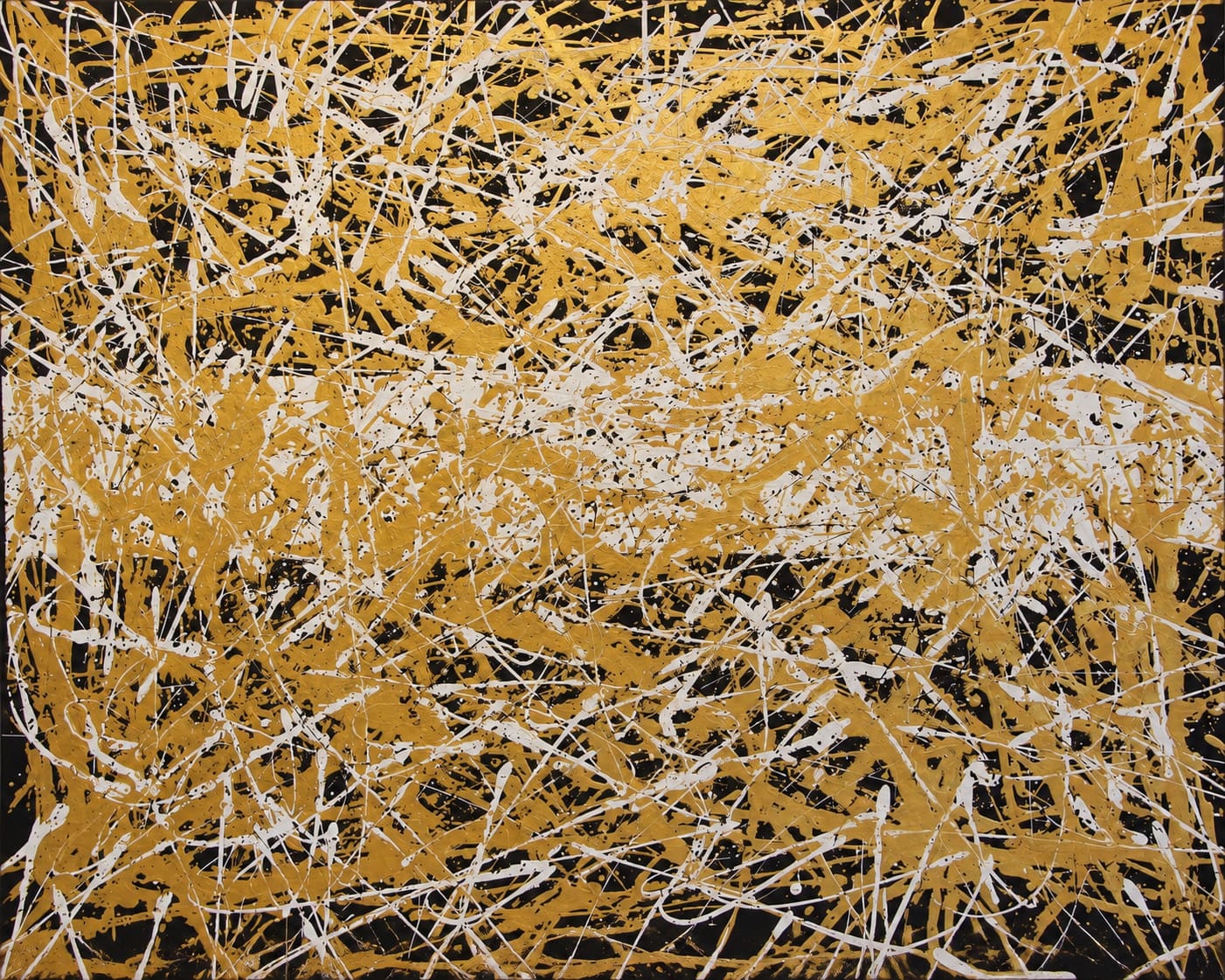 Symphony in Gold, Acrylic/Dripping technique, Hersée Carine