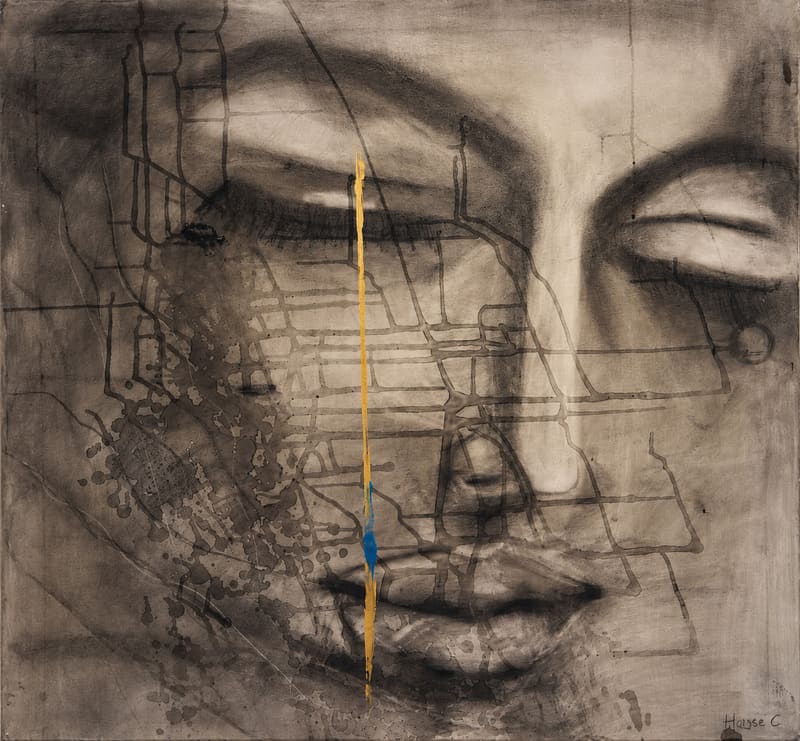A Thread of Light, Charcoal, Hersée Carine