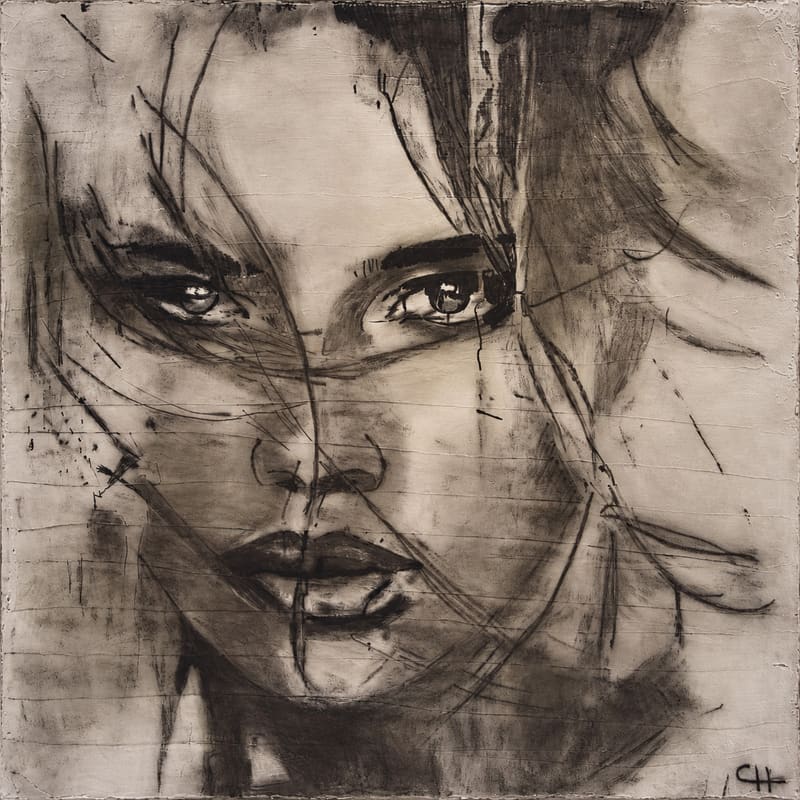 Muze II, Charcoal/Pastel, Hersée Carine