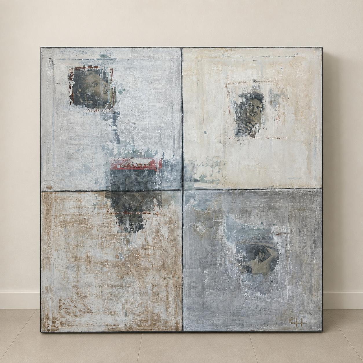 A detail of a work on show at the gallery