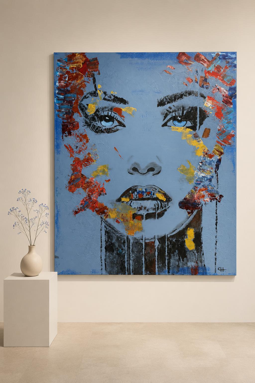 Bloom in Blue, Acrylic, CH